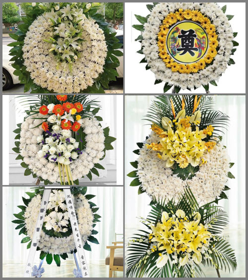 山东青岛平度市李园街道东七沟村花圈速递